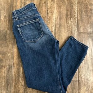 PAIGE Women's Straight Leg Jeans - Dark Blue